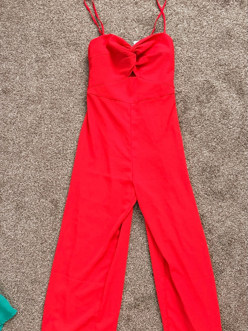 Abercrombie & Fitch Red Twist-Front Jumpsuit